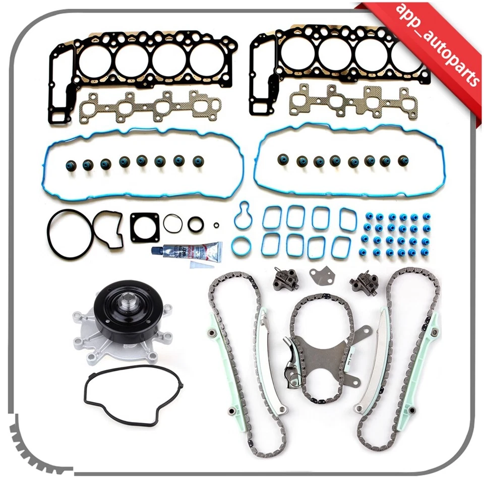 For 1999-2001 Jeep Grand Cherokee 4.7L Head Gasket Set Timing Chain Water Pump — 第 1/1 张图片