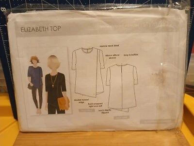 Style Arc Sewing Pattern-Elizabeth Top- Size 26-Front Wrap-Shaped Hem-FF - Image 1 of 4