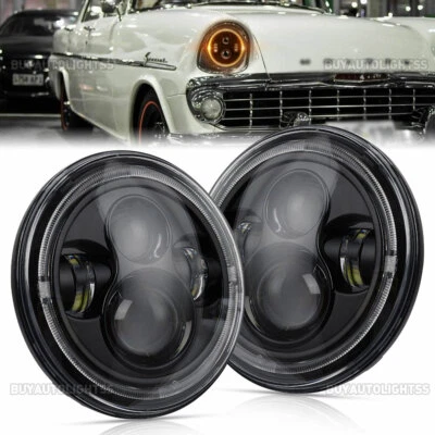 Pair 7 inch LED Headlights DRL HI/LO for Holden E F Series EJ EK EH FJ FE FC FB - image 1 of 4