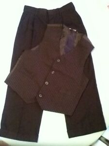 George Size 8 vest & suit pants blue stripe formal 2 piece lot set