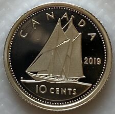 CANADA 2019 10 CENTS 99.99% PROOF SILVER DIME HEAVY CAMEO COIN