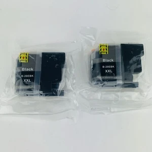 2x neue Brother LC20 B-20 Tintenpatronen schwarz versiegelt - Bild 1 von 2