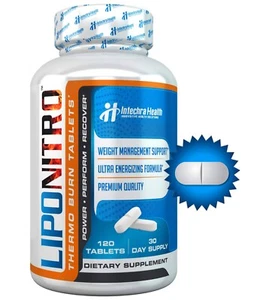 LIPONITRO Weight Management Max Energy + THERMOBURN 120 Tablets | 30 days 12/25+ - Picture 1 of 3