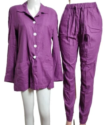  TGI SILK Women's New Size MEDIUM 100%silk Vintage Suit padded shoulder  - Image 1 of 4