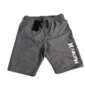 Hurley Swim Shorts Boys M Heather Gray Elastic Waist Swim Trunks NWT - Picture 1 of 7