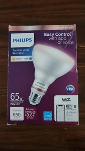 PHILIPS TUNABLE WHITE SMART WIFI LED WiZ CONNECTED 65W REPL 7.2W BULB 650LM APP  - Picture 1 of 4