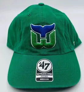 Gorra de béisbol Hartford Whalers NHL vintage ajustada de hockey 47 mediana M verde - Imagen 1 de 6