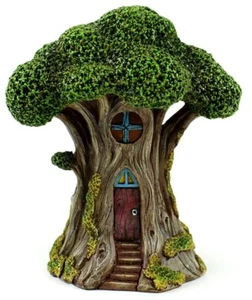 LED Treehouse lights up MI 55614 Miniature Fairy Garden Tree House - Picture 1 of 8