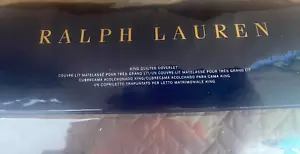Copriletto Ralph Lauren King, grigio metallizzato, 110 x 96 pollici, 229 x 244 cm., Greenwich - Foto 1 di 3