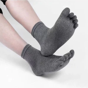 5Pairs Formal Men Cotton Five Fingers Toe Ankle Socks Hosiery Casual Comfy Socks - Picture 1 of 16