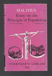 Vol. Two ESSAY ON PRINCIPLE OF POPULATION Malthus VGHBDJ Everyman's Library 693 - Picture 1 of 1