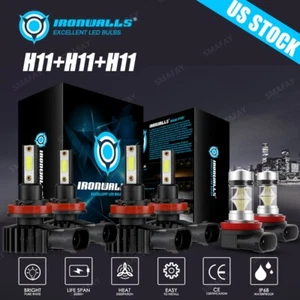 For Toyota Tacoma 2016 2017 2018 2019-2023 LED Headlight High Low+Fog Lights Kit - Picture 1 of 12