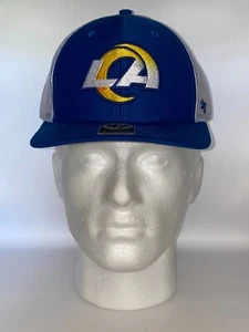 Los Angeles Rams '47 Brand Blue Trucker Adjustable Snapback Hat - Picture 1 of 8