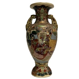Vintage japanische Satsuma Vase - Bild 1 von 7