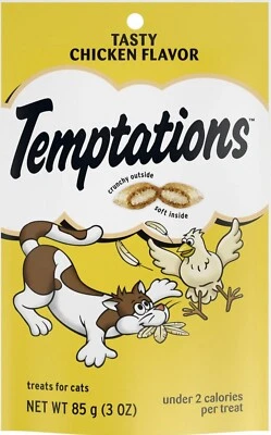 Whiskas E723060 Temptations 3 oz sabor pollo golosinas/aperitivos para gatos - Paquete de 24 Foto 1 de 4