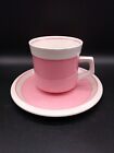 Pink Ceramic Coffee Tea Cup & Saucer Set Mikasa Japan