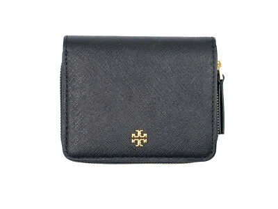 Nueva Cartera Pequeña Tory Burch Emerson Cuero Saffiano Negro 147606 Foto 1 de 4