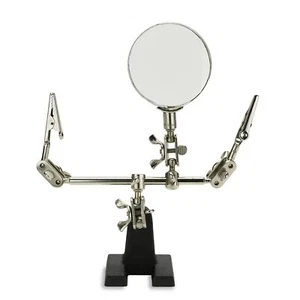 Heavy Duty Helping Hand with 60 mm Magnifying Glass Soldering Electronics Hobby - Picture 1 of 6