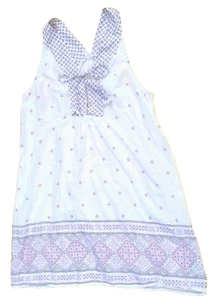 Gap Body women's top size M blouse white cotton sleeveless ties v-neck pattern - Picture 1 of 11