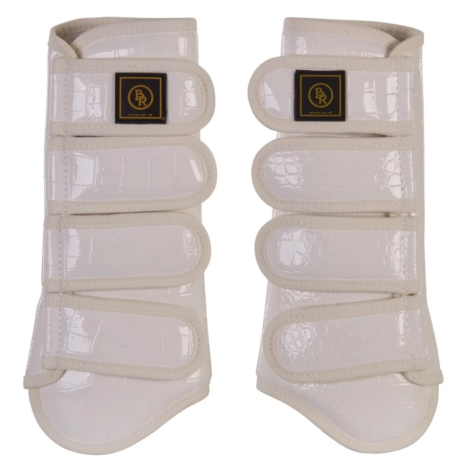 BR Sehnenschoner Pro Max Croco Lacquer Weiss Gr. L Warmblut *B-Ware* - Bild 1 von 1