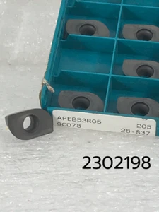 APEB 53 R05 205 STK 9CD78 Partial Package of 6 Ingersoll Carbide Inserts 0.250R - Picture 1 of 6