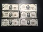 6 Pennsylvania National Bank Notes Including Harrisburg Warren Washington