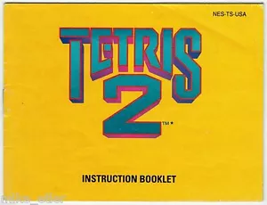 Tetris 2 (Nintendo NES, 1993) SOLO MANUAL DE INSTRUCCIONES - Imagen 1 de 2