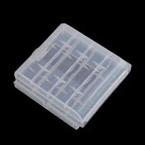 plastic battery case holder organizer for aaa aa batteries clear 5831953 - Photo 1/3