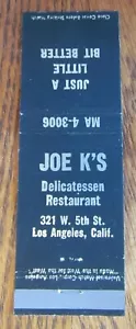 MADE IN THE WEST FOR THE WEST: JOE K's DELICATESSEN (LOS ANGELES CALIFORNIA) F15 - Picture 1 of 1