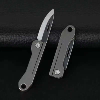 🔪Titan Taschenmesser klein 6,9g ausgeklappt 6,8cm Titanium EDC Messer  🔪 - Bild 1 von 4
