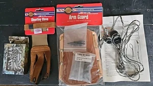 Archery Shooting Glove, Tan/Suede, Arm Guard Plus More. Medium. See Photos (F92) - Picture 1 of 11