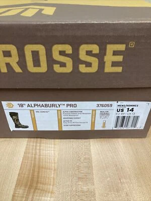 Velo LaCrosse Alphaburly Pro Camuflaje K2 Talla 14 Nuevo Foto 1 de 4