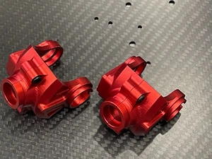 2pcs F&R Aluminum differential Diff Yoke Arrma Typhon 3S BLX 4x4 Red - Picture 1 of 4