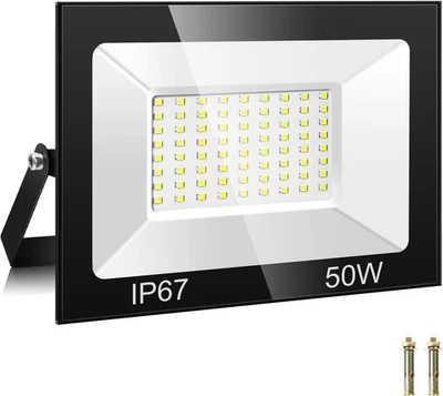 Faretto LED Da Esterno 50W, 72 Perle Faro LED Da Esterno 5000LM 7000K Super Lumi