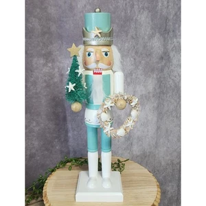 Coastal Blue King Guard Nussknacker Seestern Weihnachten 14" Seesoldat Kranz NEU - Bild 1 von 7