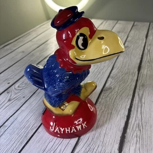 Vintage Kansas Jayhawks Decanter Liquor Bottle Colonial China 1971. Nice Rare. - Picture 1 of 13