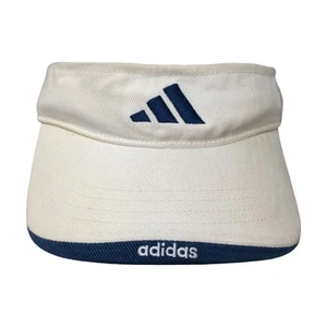 Adidas Golf Strapback Sun Visor Cap Beige One Size Adjustable Embroidered Cotton - Picture 1 of 9