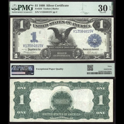 1899 $1 Black Eagle Silver Certificate - Fr. 233 - PMG 30 EPQ - Image 1 of 3