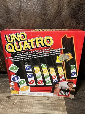 UNO Quatro Game with Colored Tiles & Plastic Game Grid NEW GREAT GIFT SHIPS FAST - Image 1 of 2