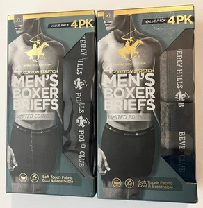 PERRY ELLIS Cotton Stretch Boxershorts Paar 4er Pack Limited Edition Neu! - Bild 1 von 4