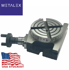 Rotary Table 4" Inch 100mm 4 Slots Horizontal Vertical For Milling Machine USA - Picture 1 of 7