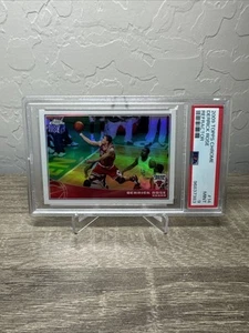 2009-10 Topps Chrome Derrick Rose rifrattore /500 PSA 9 #14 Chicago Bulls - Foto 1 di 1