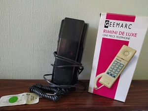 RETRO GEEMARC RIMINI DE LUXE CORDED TELEPHONE in BLACK + BOX - Zdjęcie 1 z 6