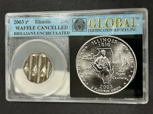 2003 Washington Quarter ILLINOIS ***Waffle Cancelled BU*** LOW Shipping!!! - Picture 1 of 2