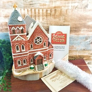 Lefton Colonial Christmas Village Main Street Church House Light Porcelain 00230 - Picture 1 of 15