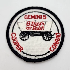 GEMINI 5 NASA COOPER CONRAD COVERED WAGON 8 DAYS OR BUST PATCH - Picture 1 of 3