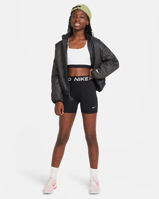 Nike Girl’s Pro Compression Shorts Black DA1033-010 Size M - Image 1 of 4