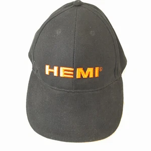 Hemi Baseball Hat Ball Cap Black & Orange Mopar - Picture 1 of 9