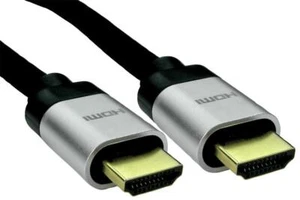 RARAION Premium High Speed 8K HDMI 2.1 Lead Silver Aluminium Hoods, 0.5m - Picture 1 of 1