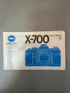 Original Instructions Manual for Minolta X-700 owner's Manual (English) - Picture 1 of 1